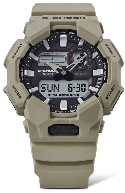 Casio GA-010-5AER G-Shock Beige Rubber Strap