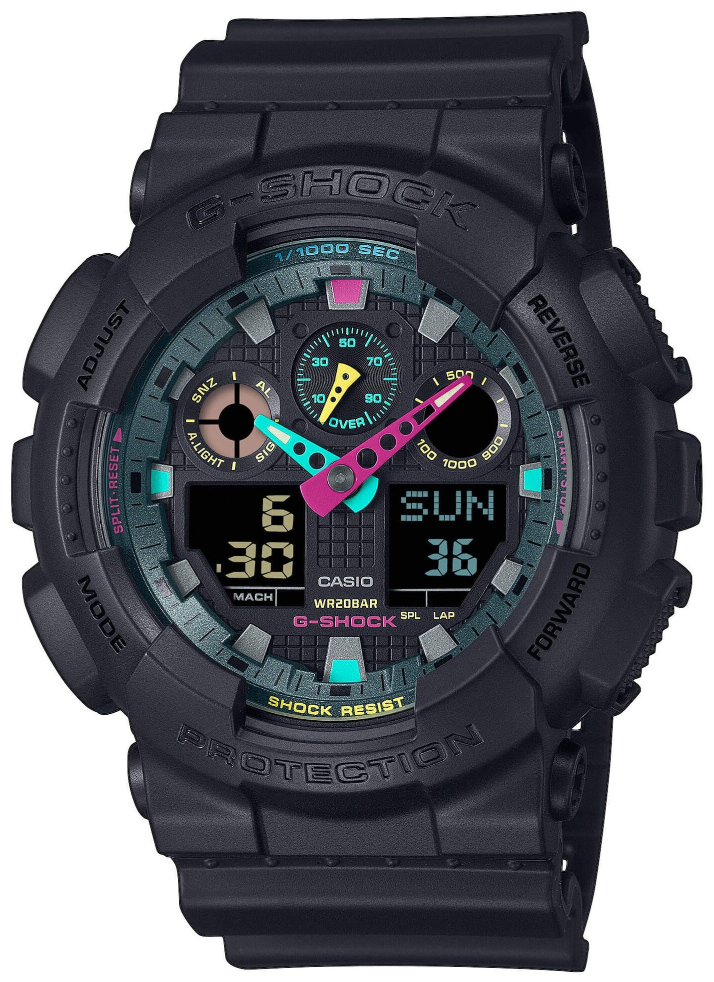 Casio GA-100MF-1AER G-Shock Black Rubber Strap