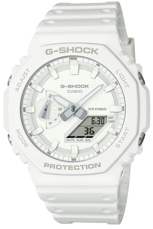 Casio GA-2100-7A7ER G-Shock Anadigi White Rubber Strap