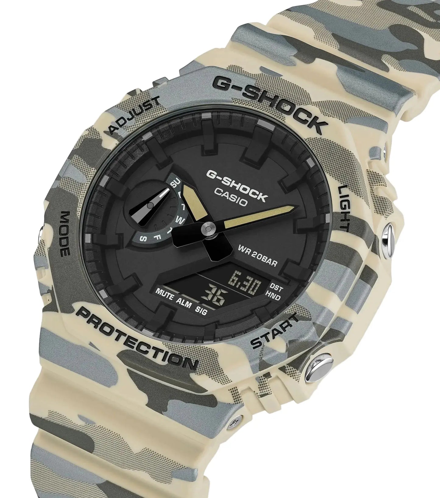 Casio GA-2100CM-5AER G-Shock Camo Beige Rubber Strap Casio G-Shock