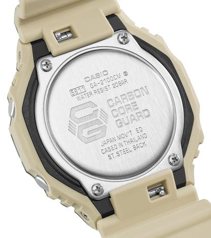 Casio GA-2100CM-5AER G-Shock Camo Beige Rubber Strap