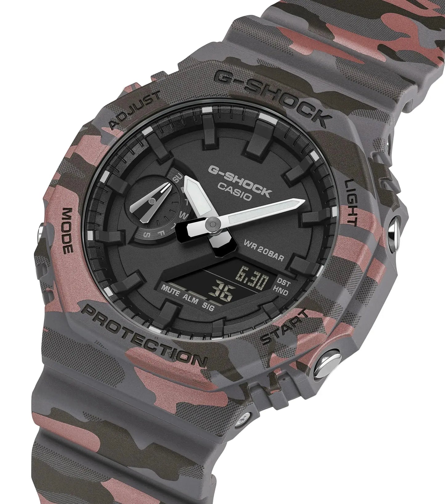 Casio GA-2100CM-8AER G-Shock Camo Grey Rubber Strap Casio G-Shock