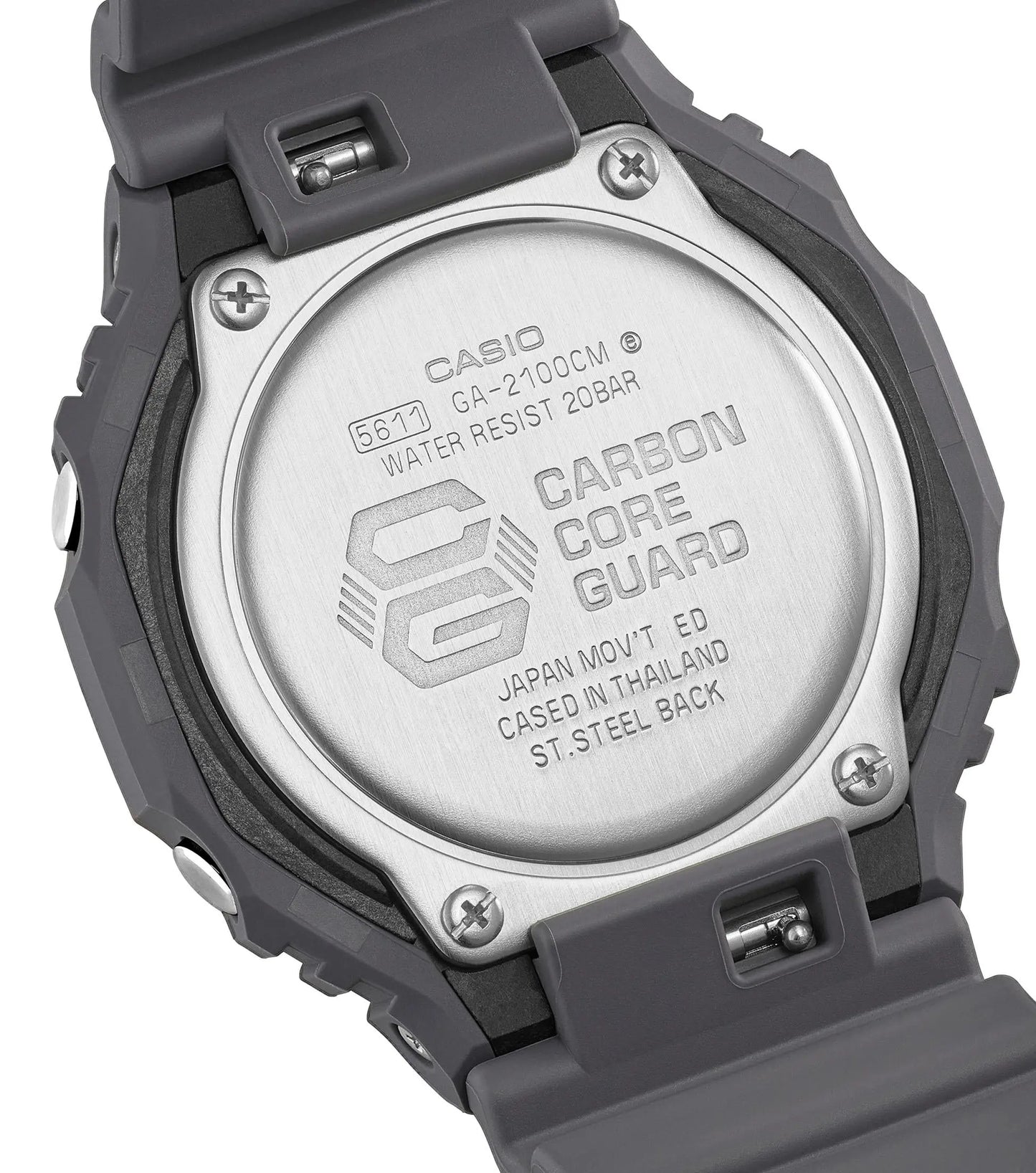 Casio GA-2100CM-8AER G-Shock Camo Grey Rubber Strap