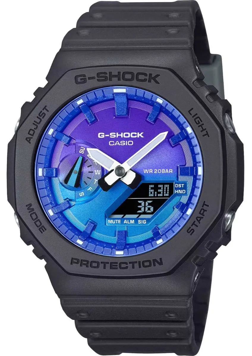 Casio GA-2100FL-1AER G-Shock Black Rubber Strap