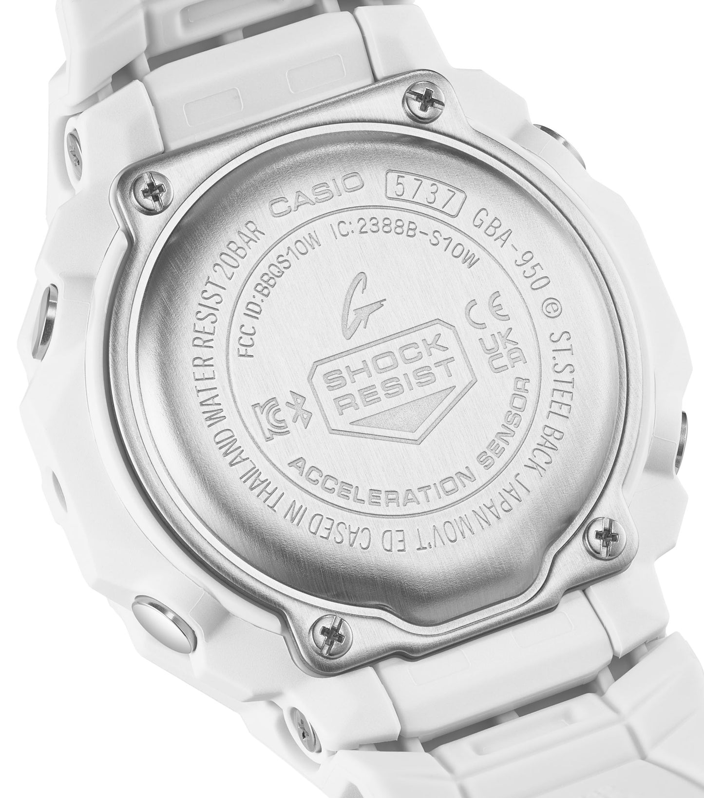 Casio GBA-950-7A2ER G-Shock Bluetooth White Rubber Strap