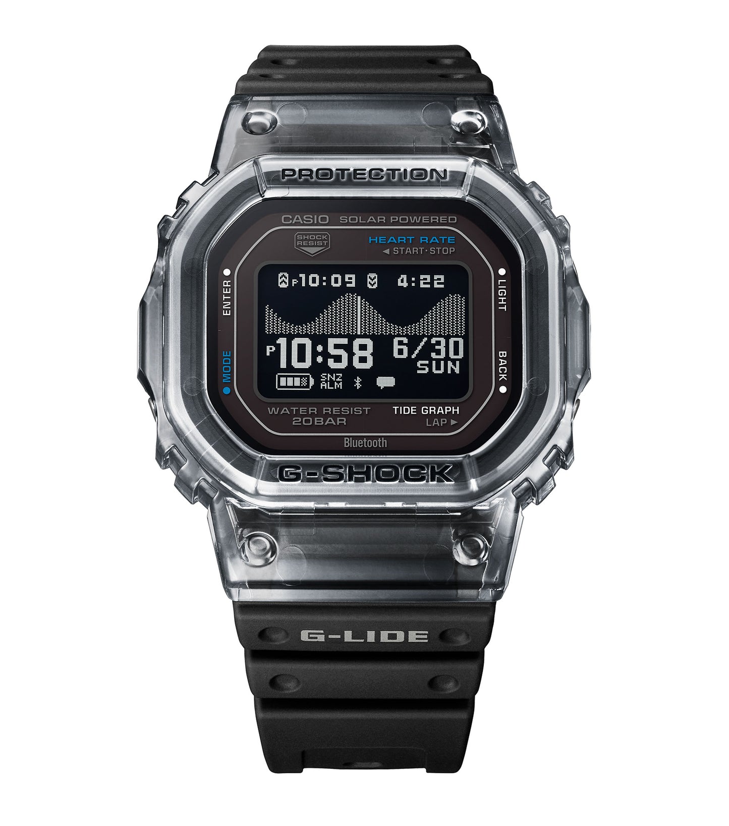 Casio GBX-H5600-1ER G-Shock Bluetooth Black Rubber Strap