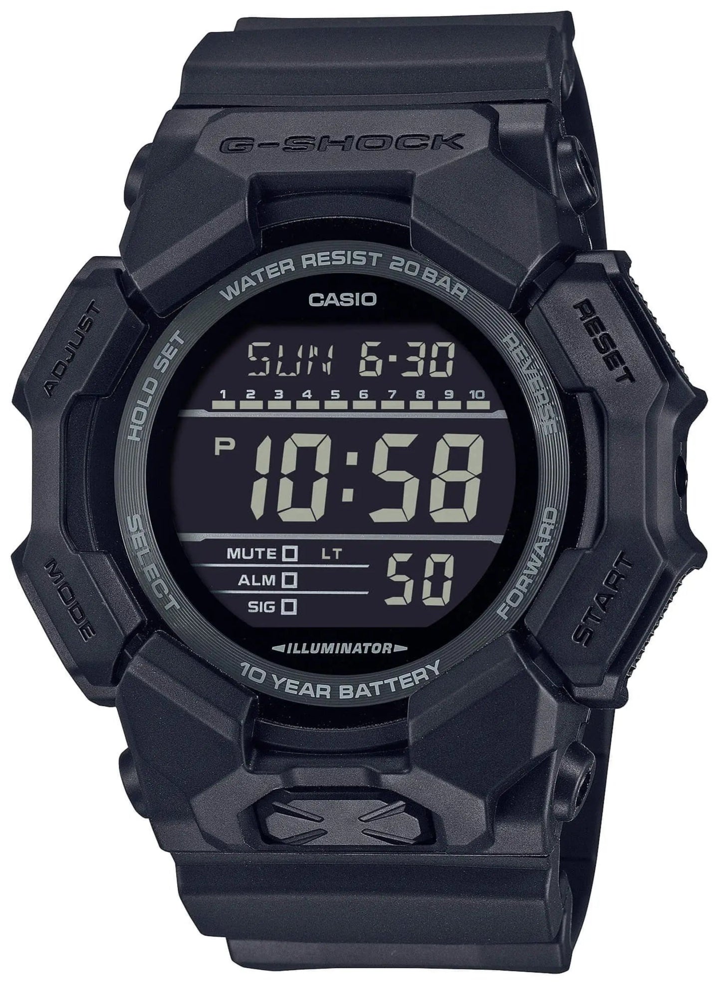 Casio GD-010-1A1ER G-Shock Black Rubber Strap