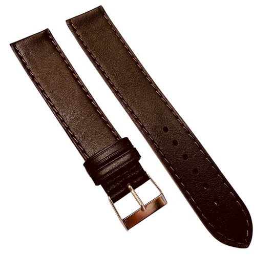 Genuine Alligator 1020-0719 Brown Leather Strap