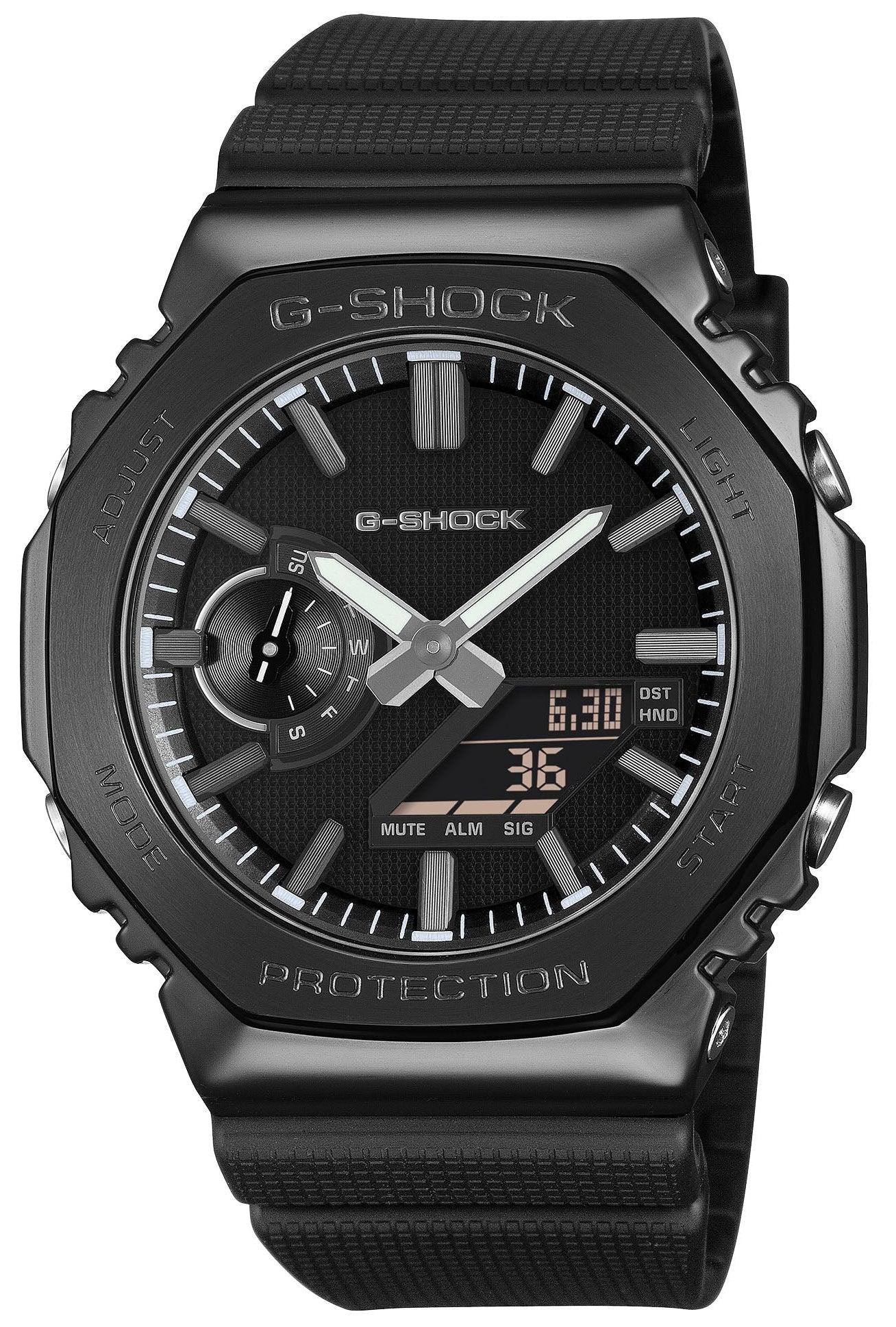 Casio GM-2100LXB-1AER G-Shock Anadigi Black Rubber Strap