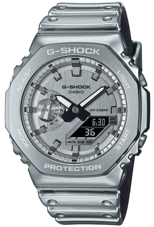 Casio GM-2100YM-8AER G-Shock Anadigi Silver Rubber Strap