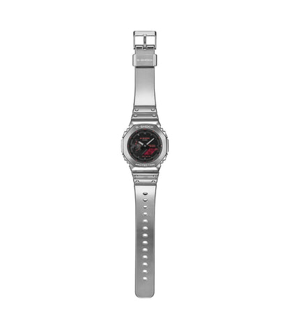 Casio GM-2100YRA-8AER G-Shock Anadigi Silver Rubber Strap