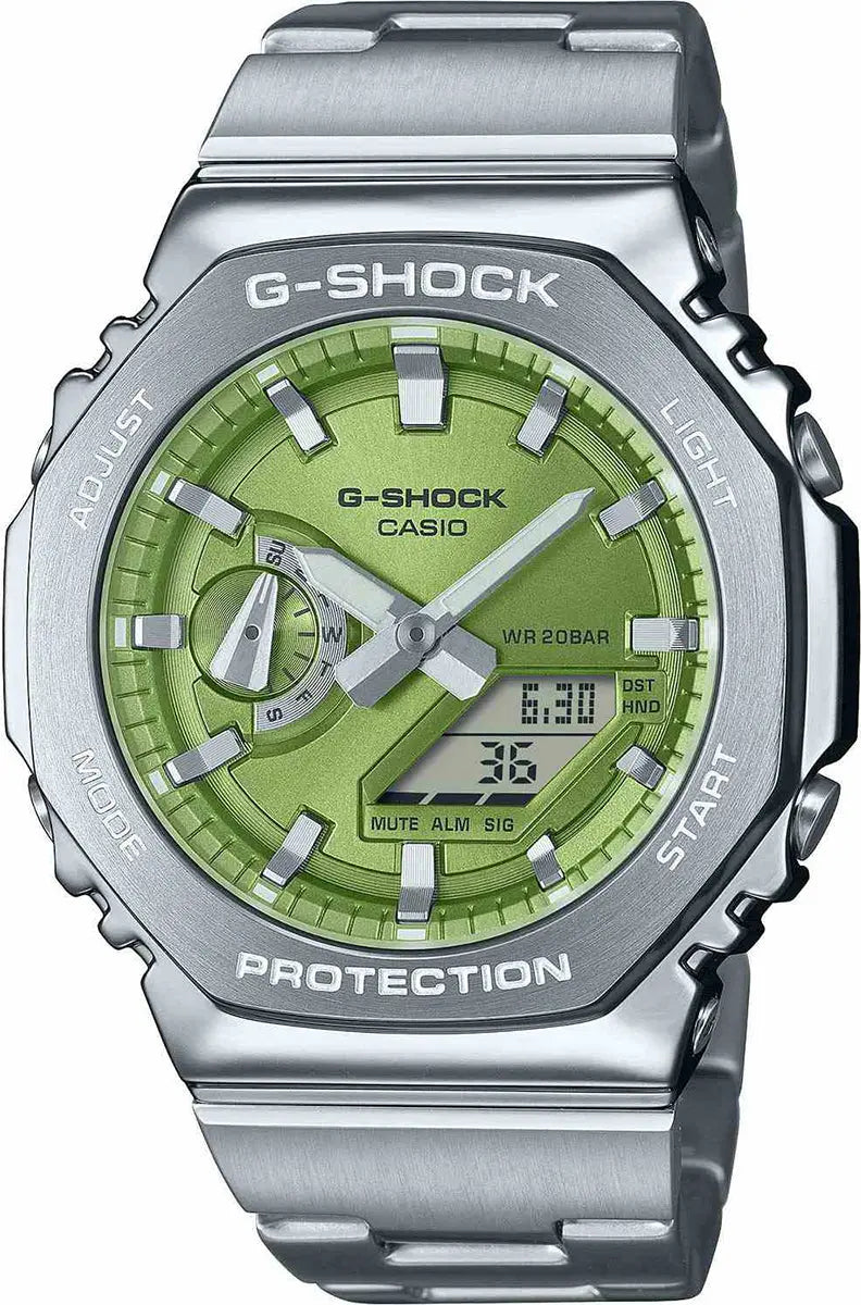 Casio GM-2110D-3AER G-Shock Anadigi Stainless Steel Bracelet