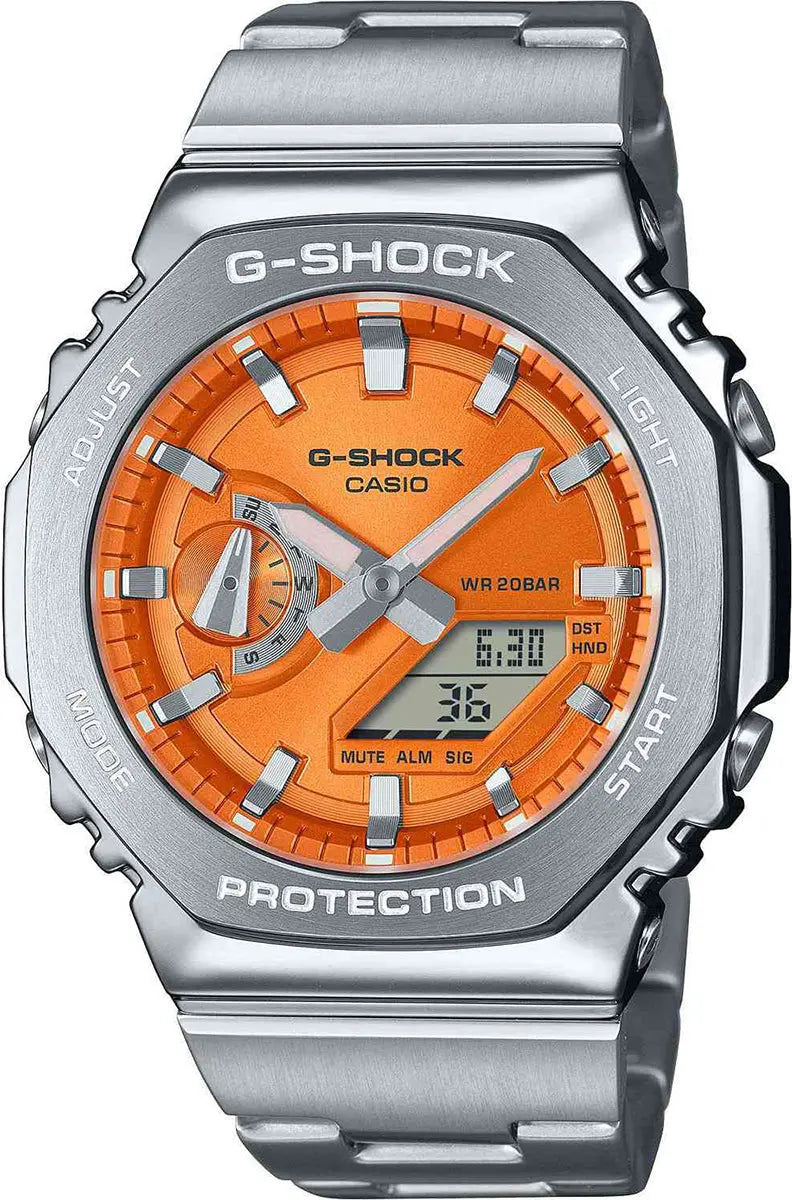 Casio GM-2110D-4AER G-Shock Anadigi Stainless Steel Bracelet