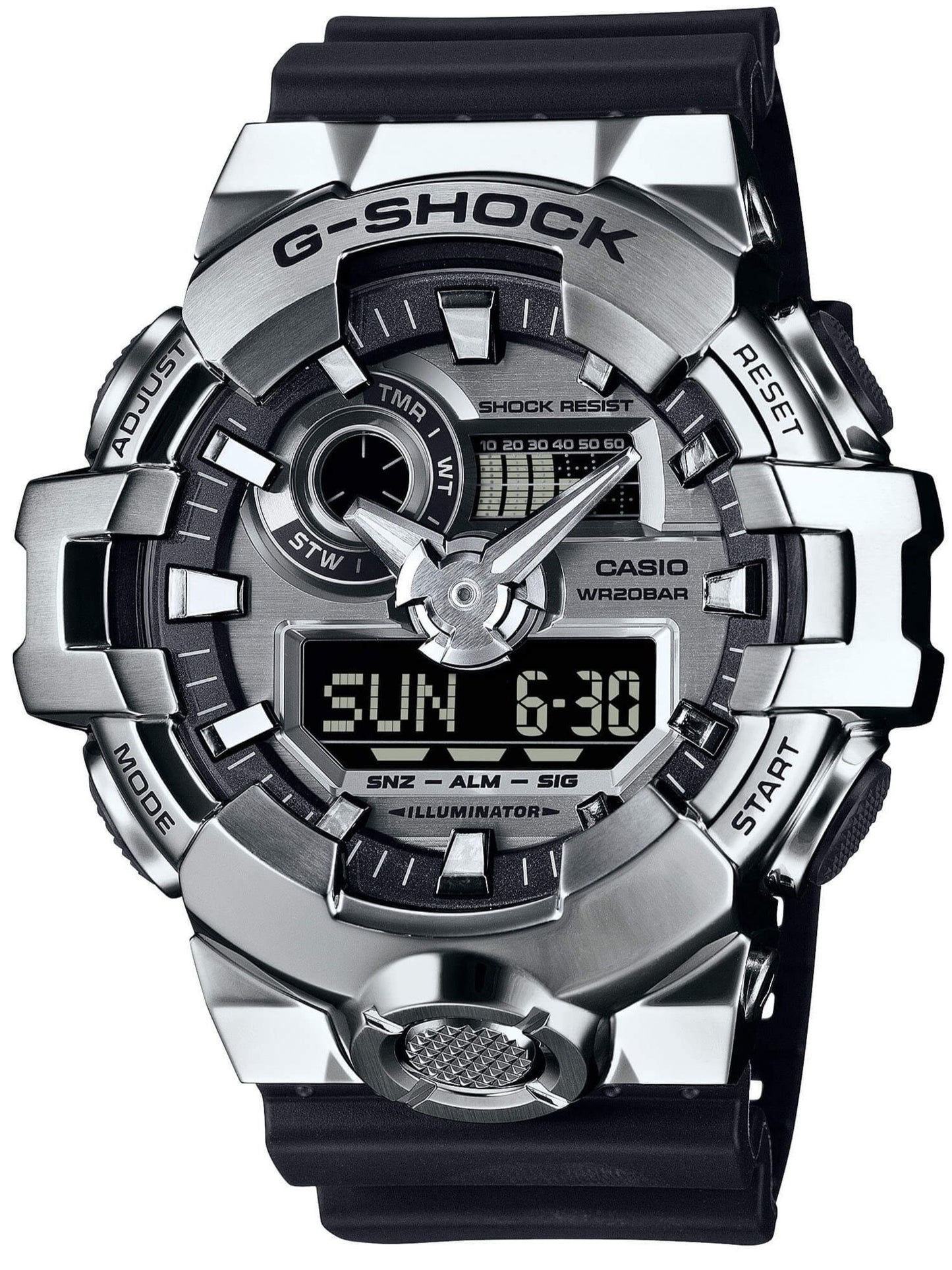 Casio GM-700-1AER G-Shock Black Rubber Strap