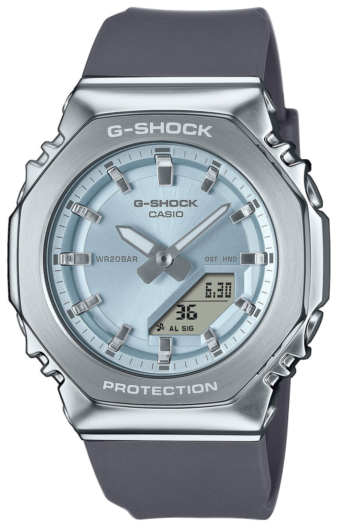 Casio GM-S2110-2AER G-Shock Anadigi Grey Rubber Strap