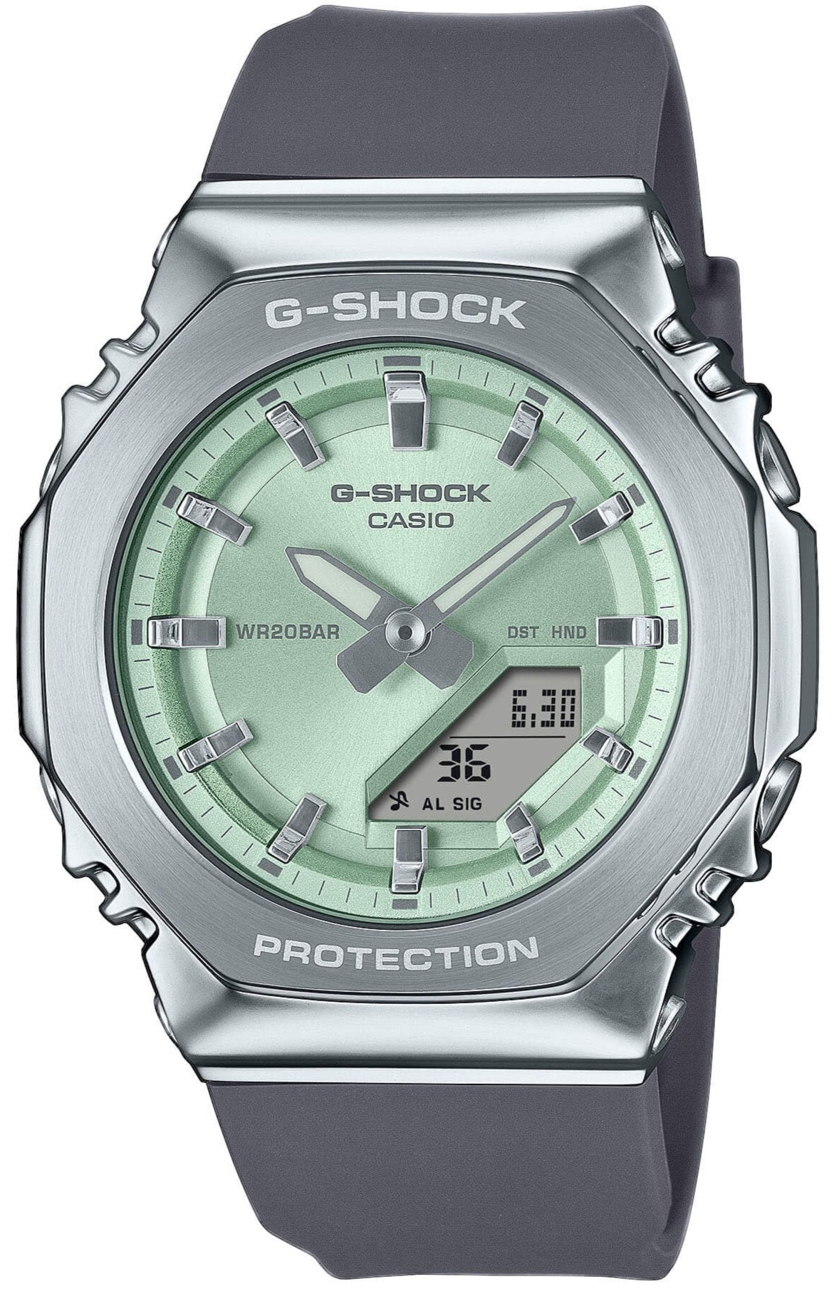 Casio GM-S2110-3AER G-Shock Anadigi Grey Rubber Strap