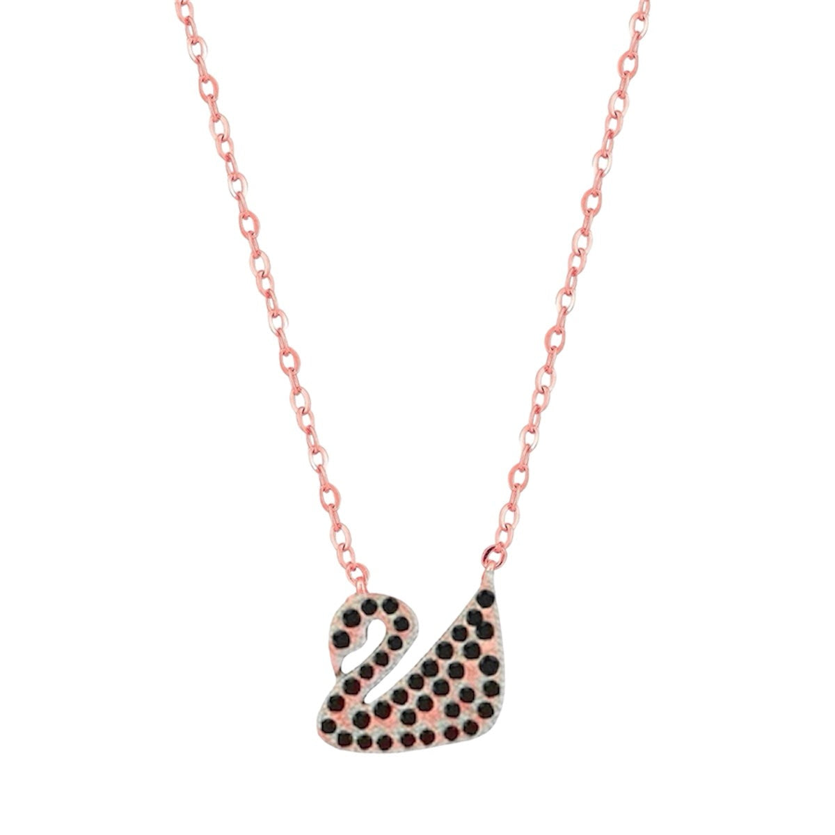 GM420R Rose Gold Plated Silver Swan Necklace