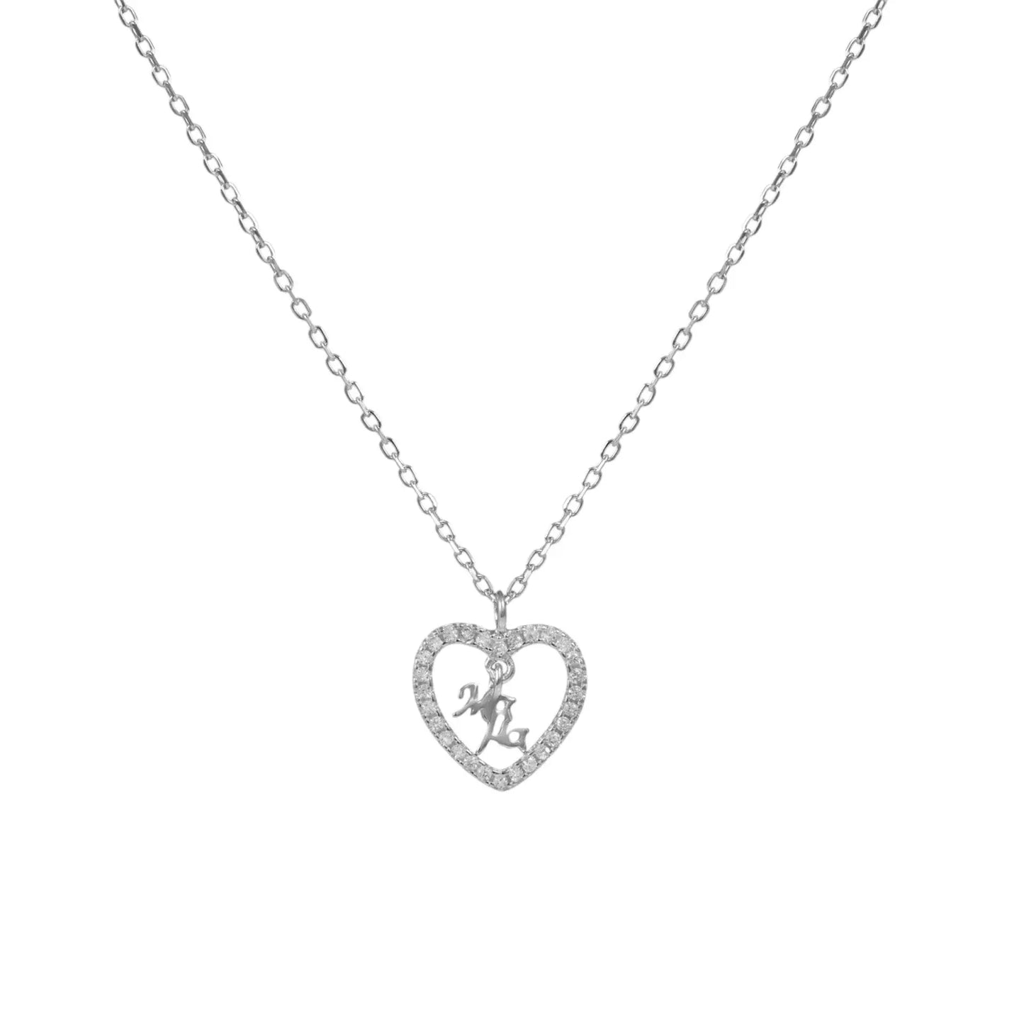 Mother's Necklace GM401G Gold Plated Silver with Heart