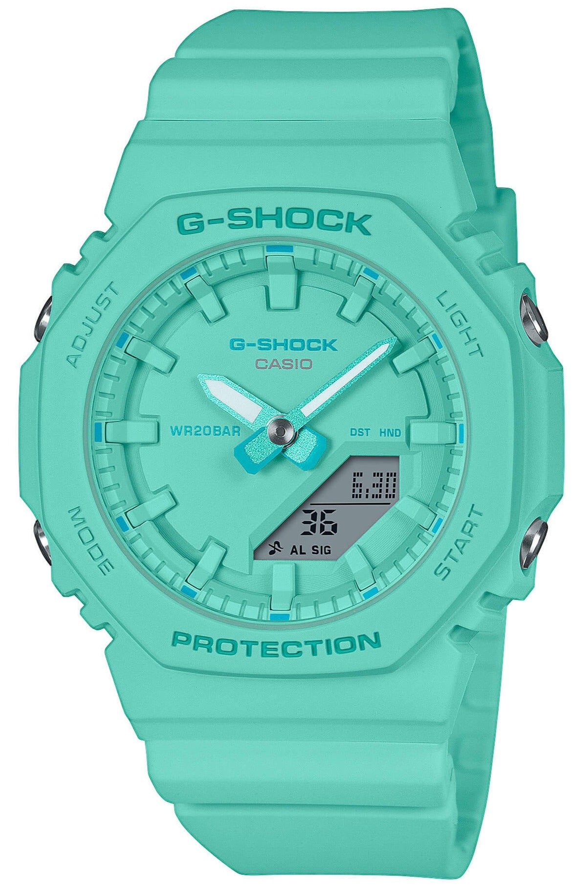 Casio GMA-P2100-2AER Anadigi Light Blue Rubber Strap