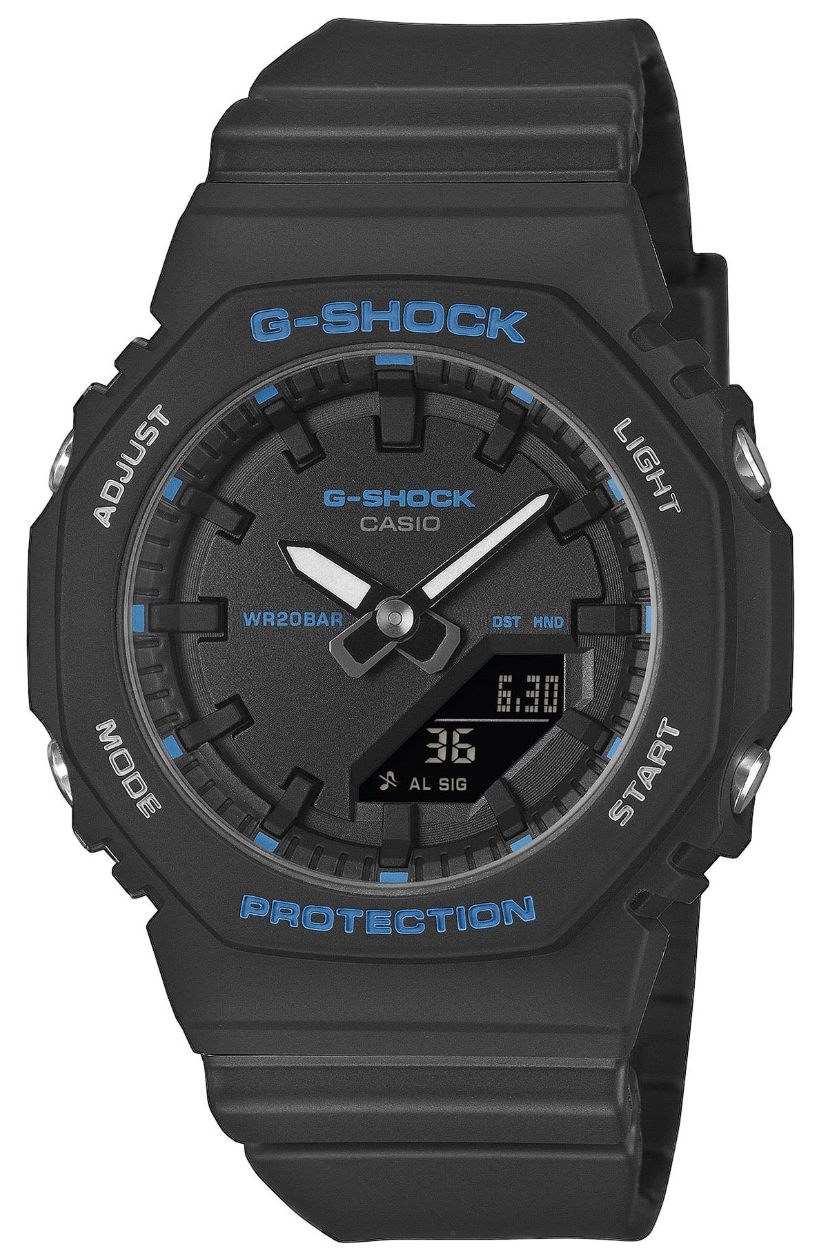 Casio GMA-P2100BA-1AER G-Shock Anadigi Black Rubber Strap