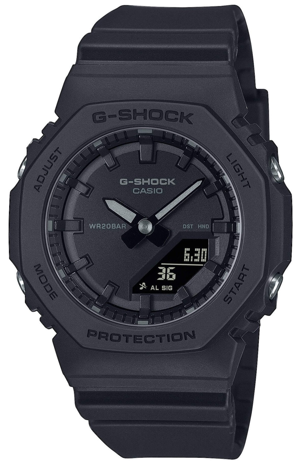 Casio GMA-P2100BB-1AER Anadigi Black Rubber Strap