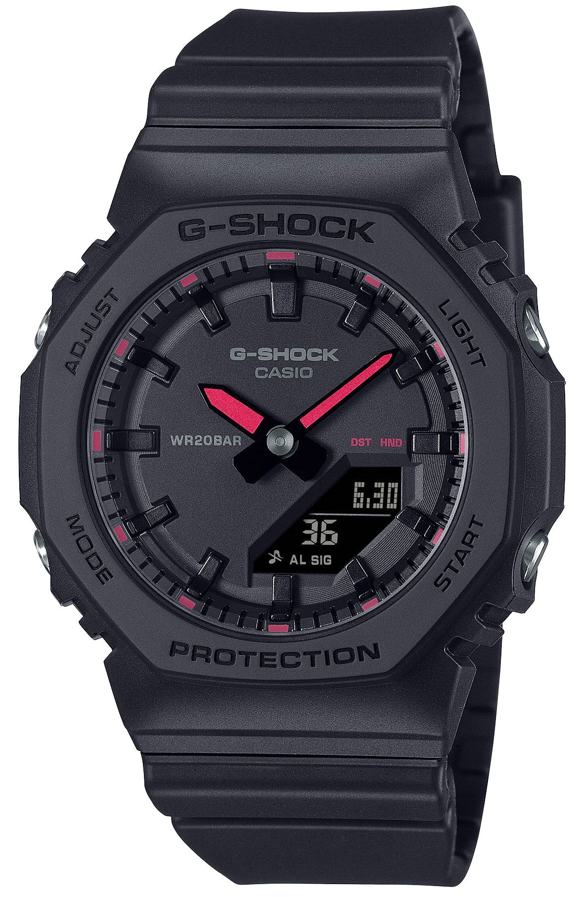 Casio GMA-P2100SA-1A1ER G-Shock Anadigi Black Rubber Strap