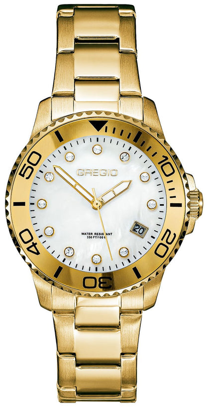 Gregio GR530020 Divers Gold Stainless Steel Bracelet