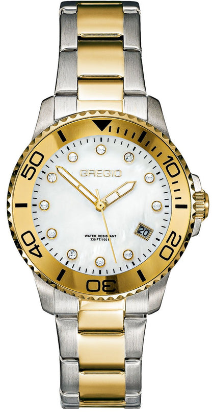 Gregio GR530040 Divers Two Tone Stainless Steel Bracelet