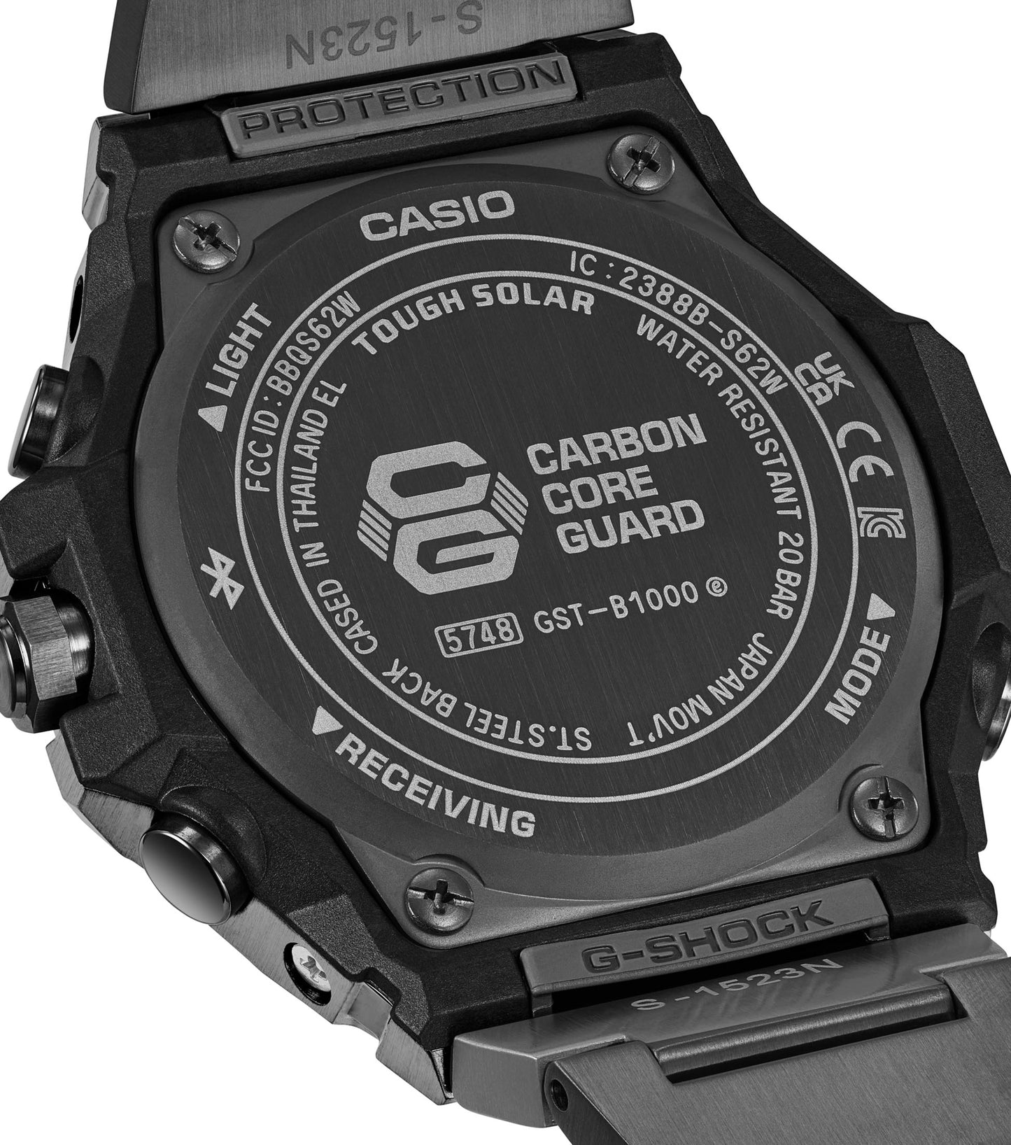 Casio GST-B1000BD-1AER G-Shock Solar Bluetooth Black Stainless Steel Bracelet
