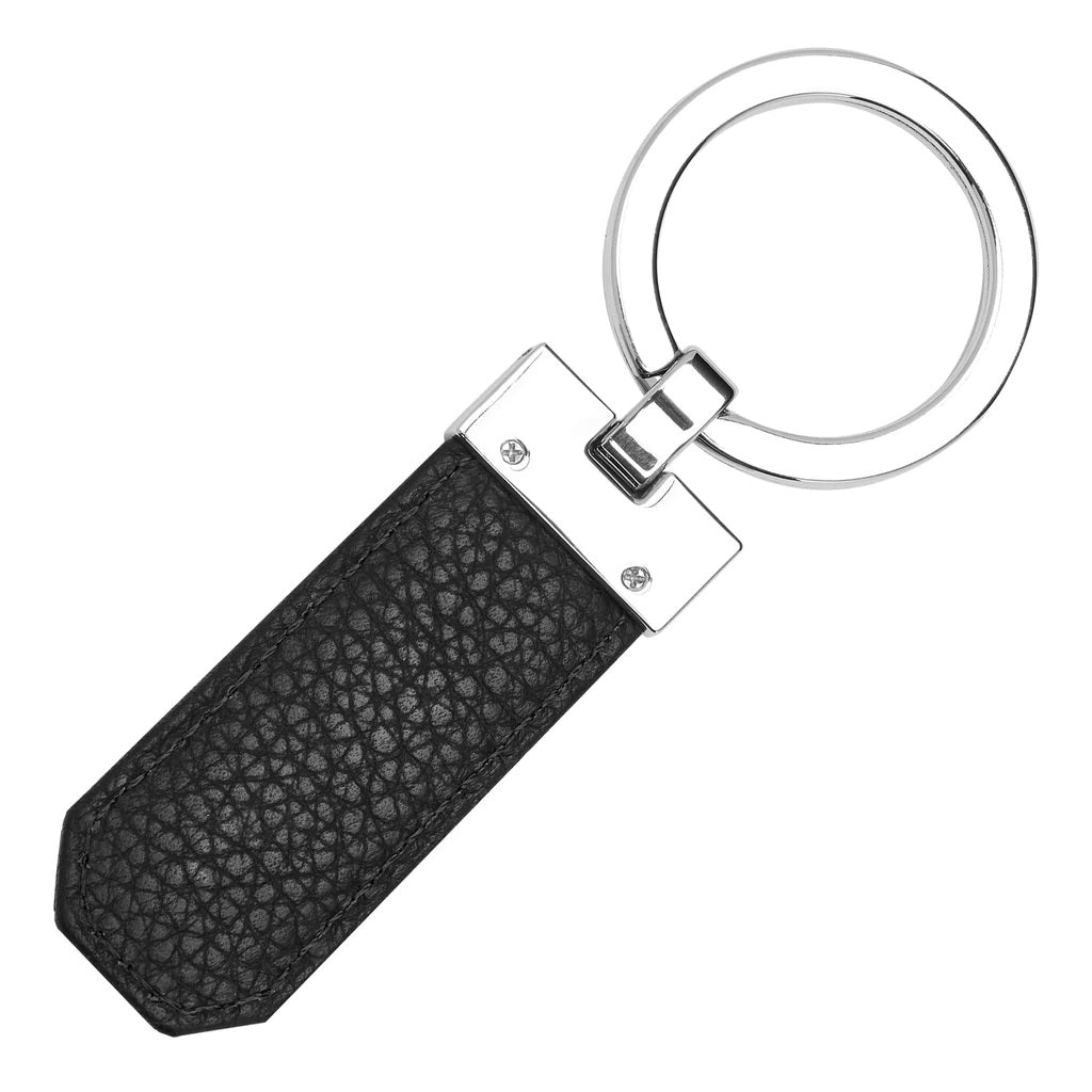 HUGO BOSS HAK416A Μπρελόκ Classic Grained Black Key Ring