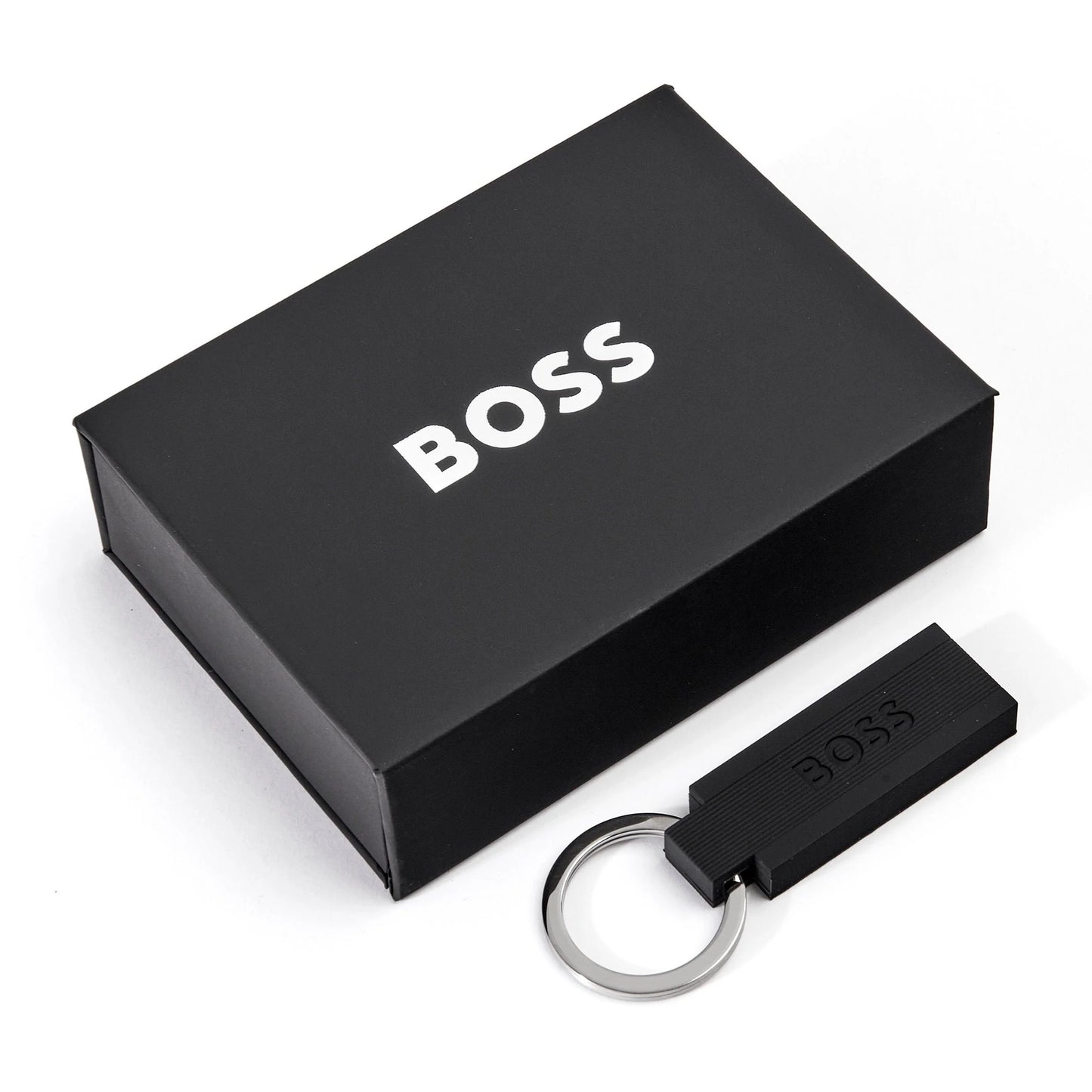 HUGO BOSS HAK889 Edge Black Key Ring Keychain