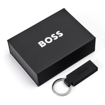 HUGO BOSS HAK421A Μπρελόκ Edge Iconic Black Key Ring