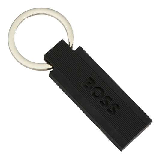 HUGO BOSS HAK421A Μπρελόκ Edge Iconic Black Key Ring