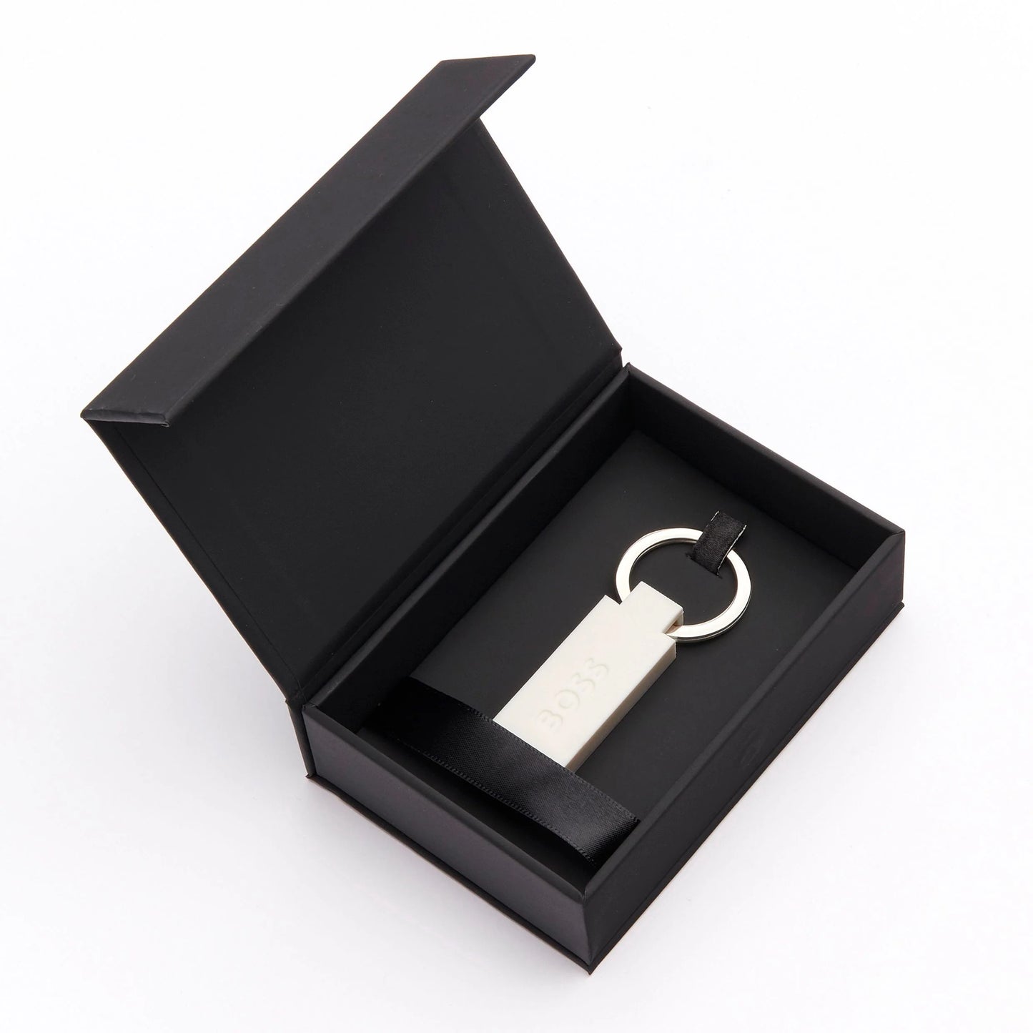 HUGO BOSS HAK421W Μπρελόκ Edge Iconic White Key Ring