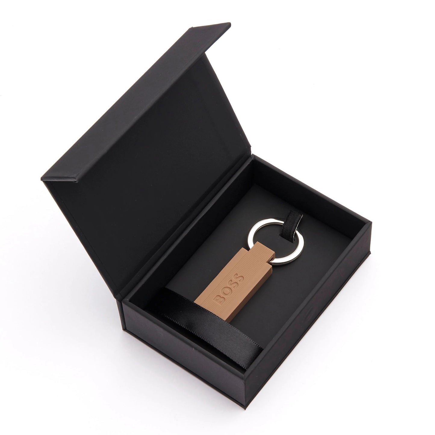 HUGO BOSS HAK421X Μπρελόκ Edge Iconic Camel Key Ring