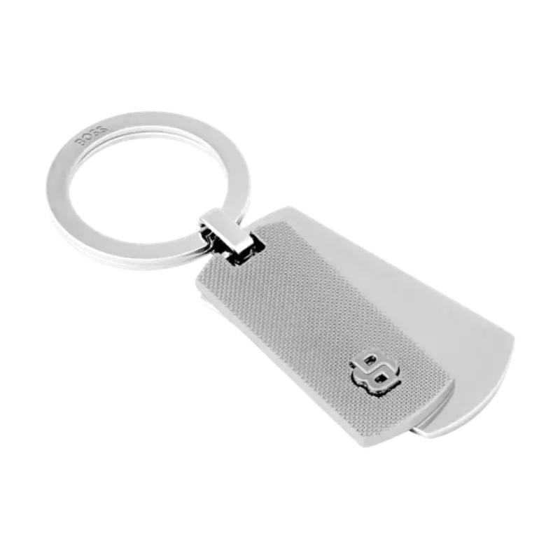 HUGO BOSS HAK620B Μπρελόκ Double B Diamond Chrome Key Ring