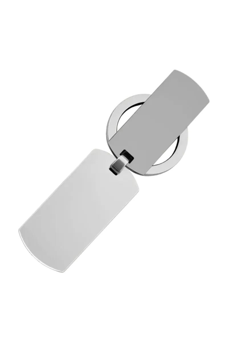 HUGO BOSS HAK620B Μπρελόκ Double B Diamond Chrome Key Ring