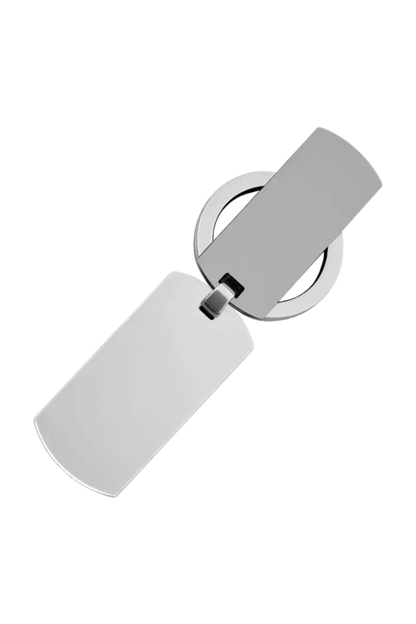 HUGO BOSS HAK620B Μπρελόκ Double B Diamond Chrome Key Ring