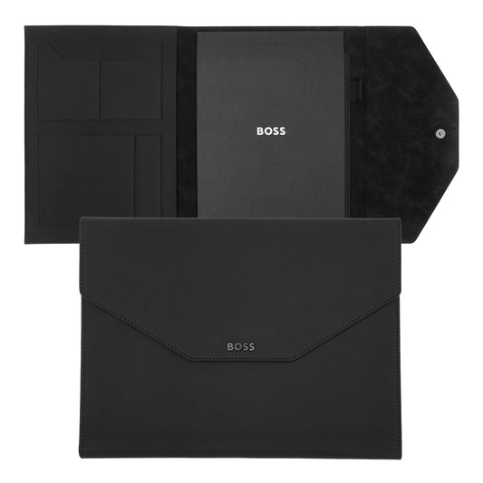 HUGO BOSS HDF004A A4 Executive Black Folder