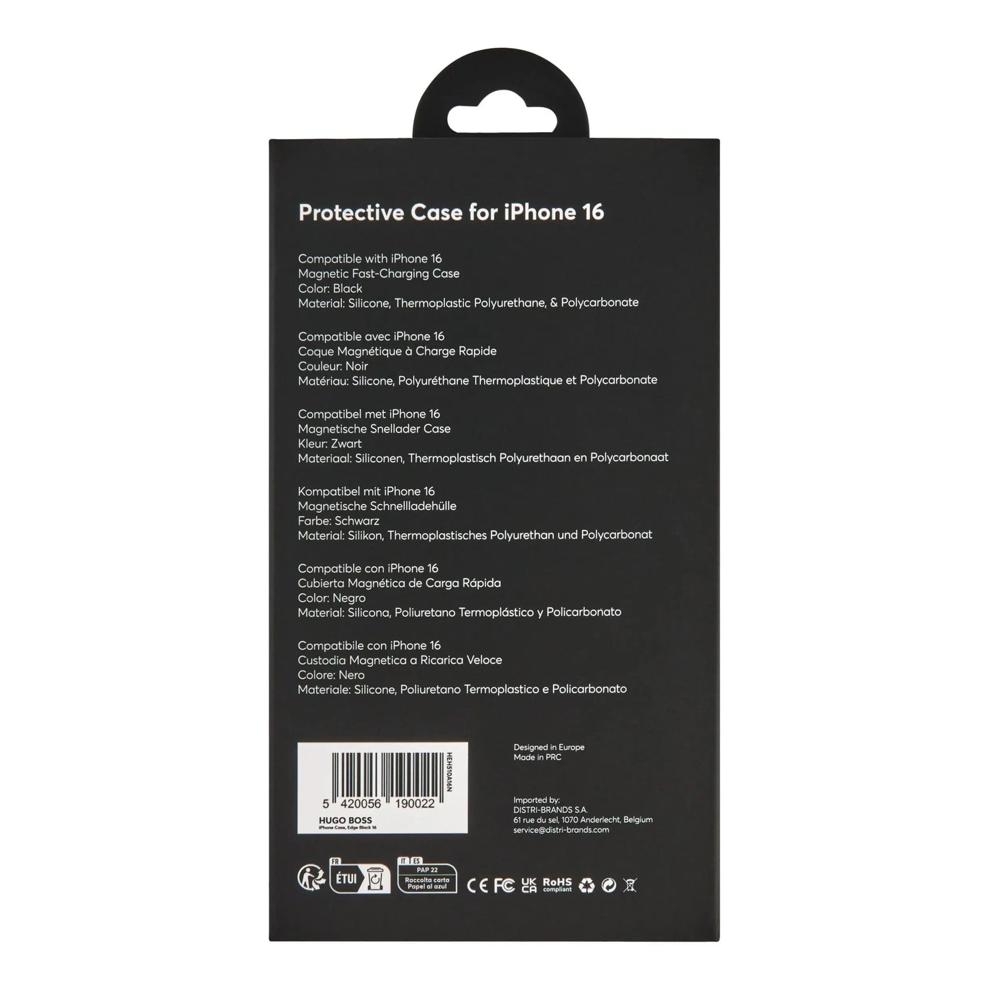 HUGO BOSS HEH510A16N Θήκη Κινητού Case for iPhone 16 Edge Black