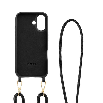 HUGO BOSS HEH520A16N Θήκη Κινητού Case for iPhone 16 Double B Black & Gold
