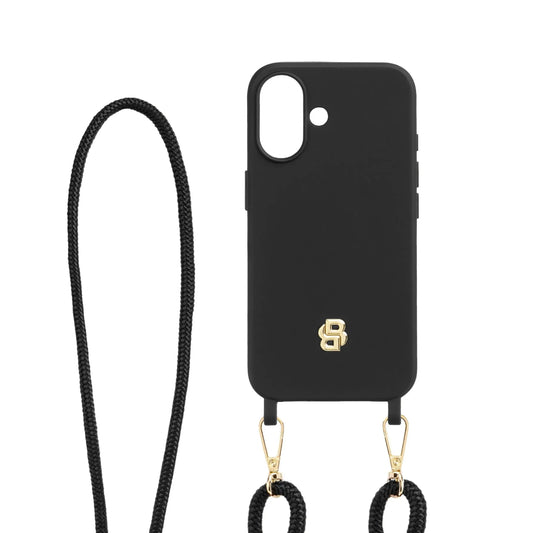 HUGO BOSS HEH520A16N Θήκη Κινητού Case for iPhone 16 Double B Black & Gold