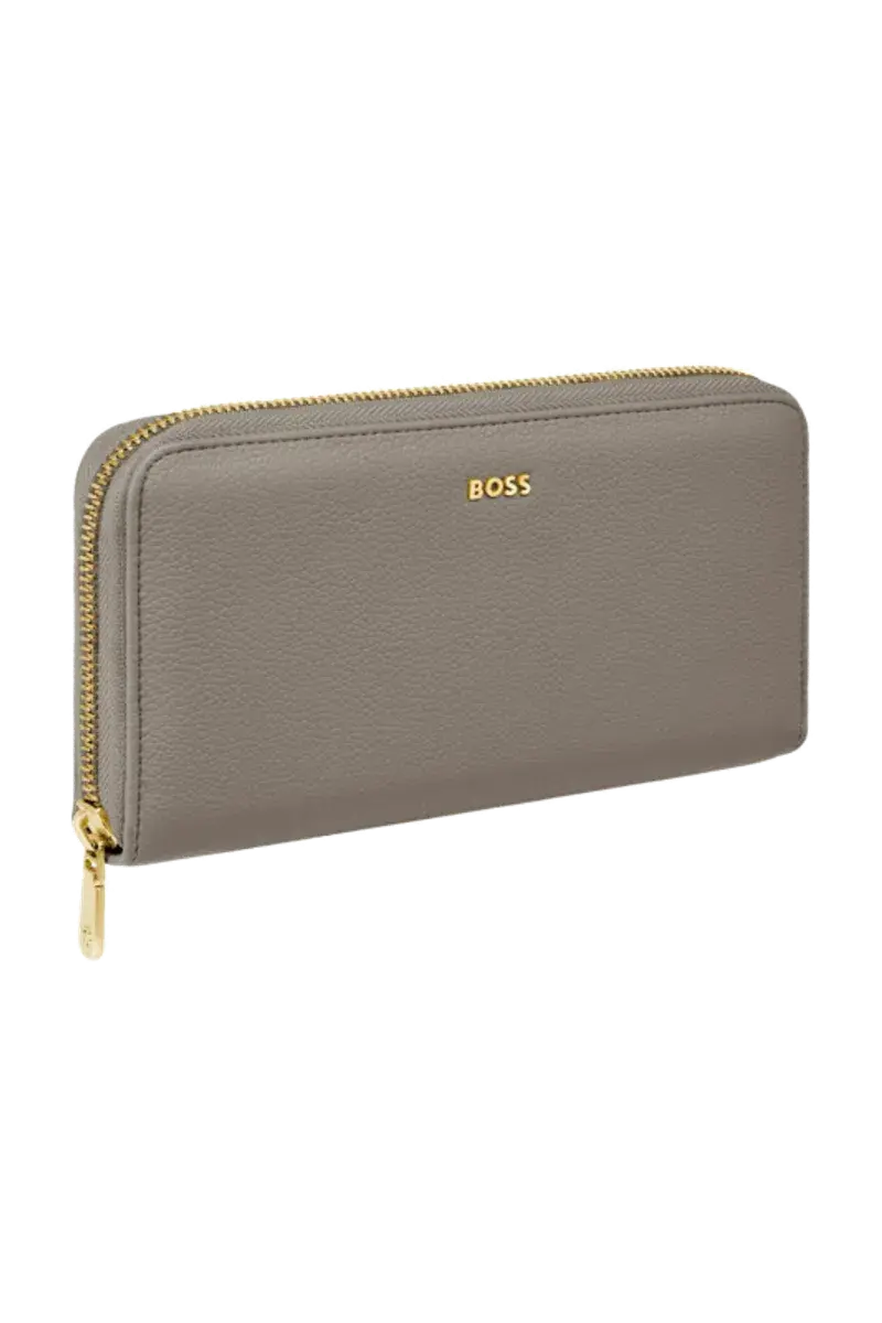 HUGO BOSS HEL616Z Πορτοφόλι Signature Lady Taupe Travel Wallet
