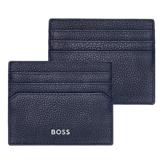 HUGO BOSS HLC416N Καρτοθήκη Grained Blue Card Holder