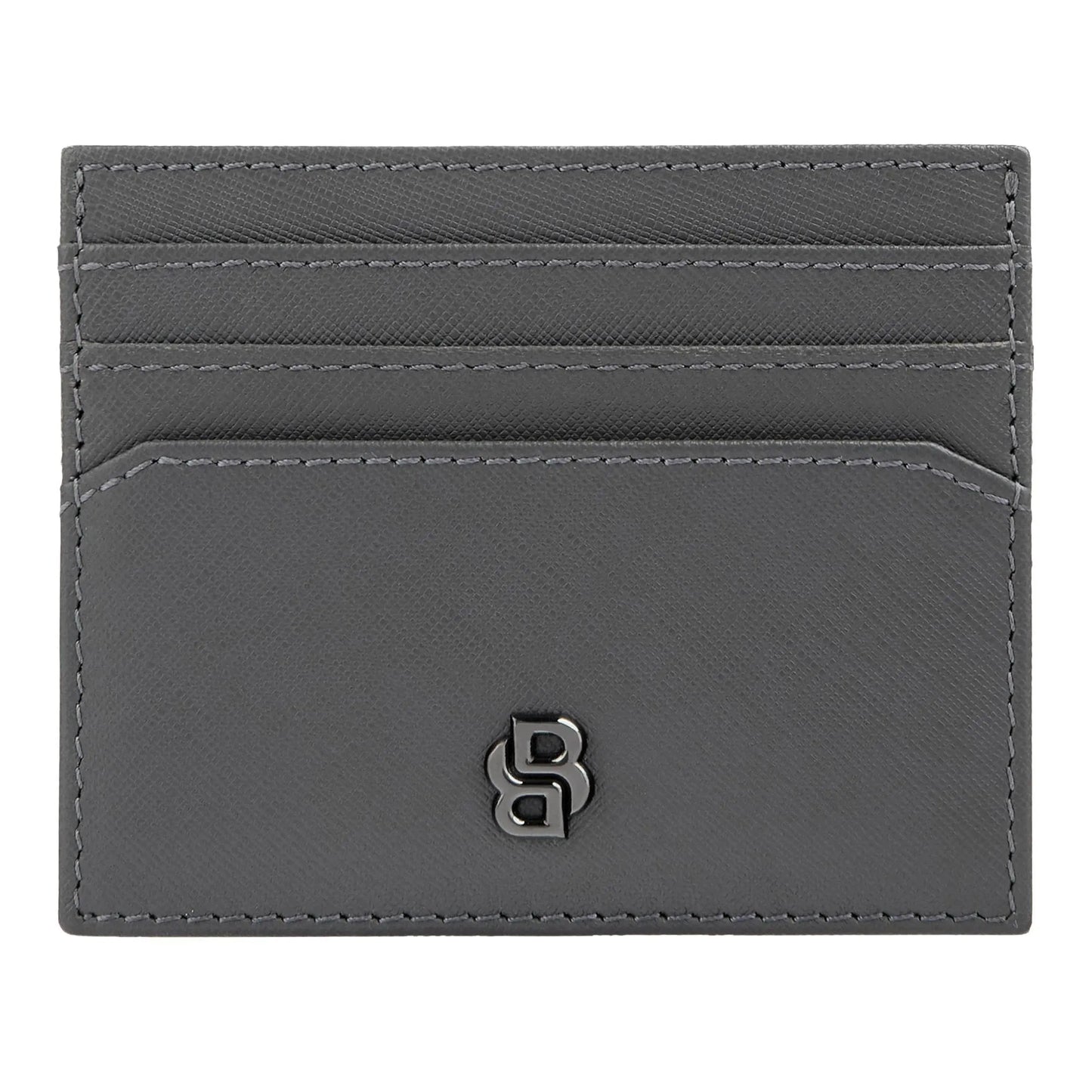 HUGO BOSS HLC526H Καρτοθήκη Double B Saffiano Grey Card Holder