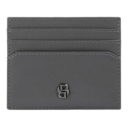HUGO BOSS HLC526H Καρτοθήκη Double B Saffiano Grey Card Holder