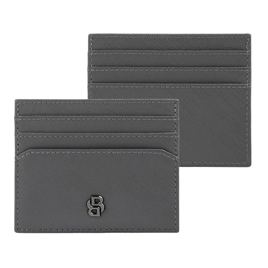 HUGO BOSS HLC526H Καρτοθήκη Double B Saffiano Grey Card Holder