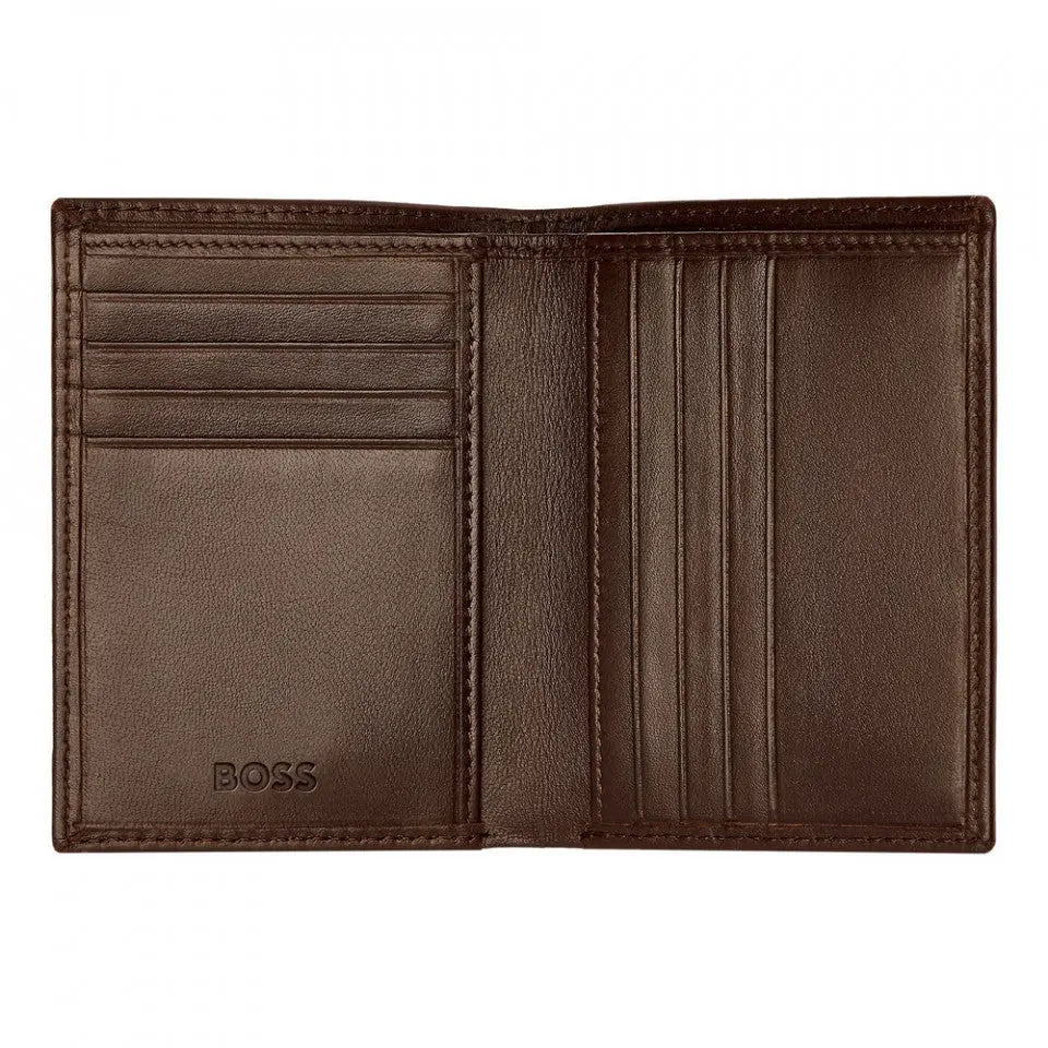 HUGO BOSS HLE403Y Καρτοθήκη Smooth Brown Card Holder