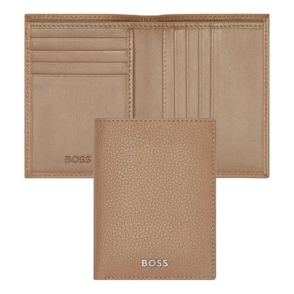 HUGO BOSS HLF416X Καρτοθήκη Trifold Classic Grained Camel Card Holder