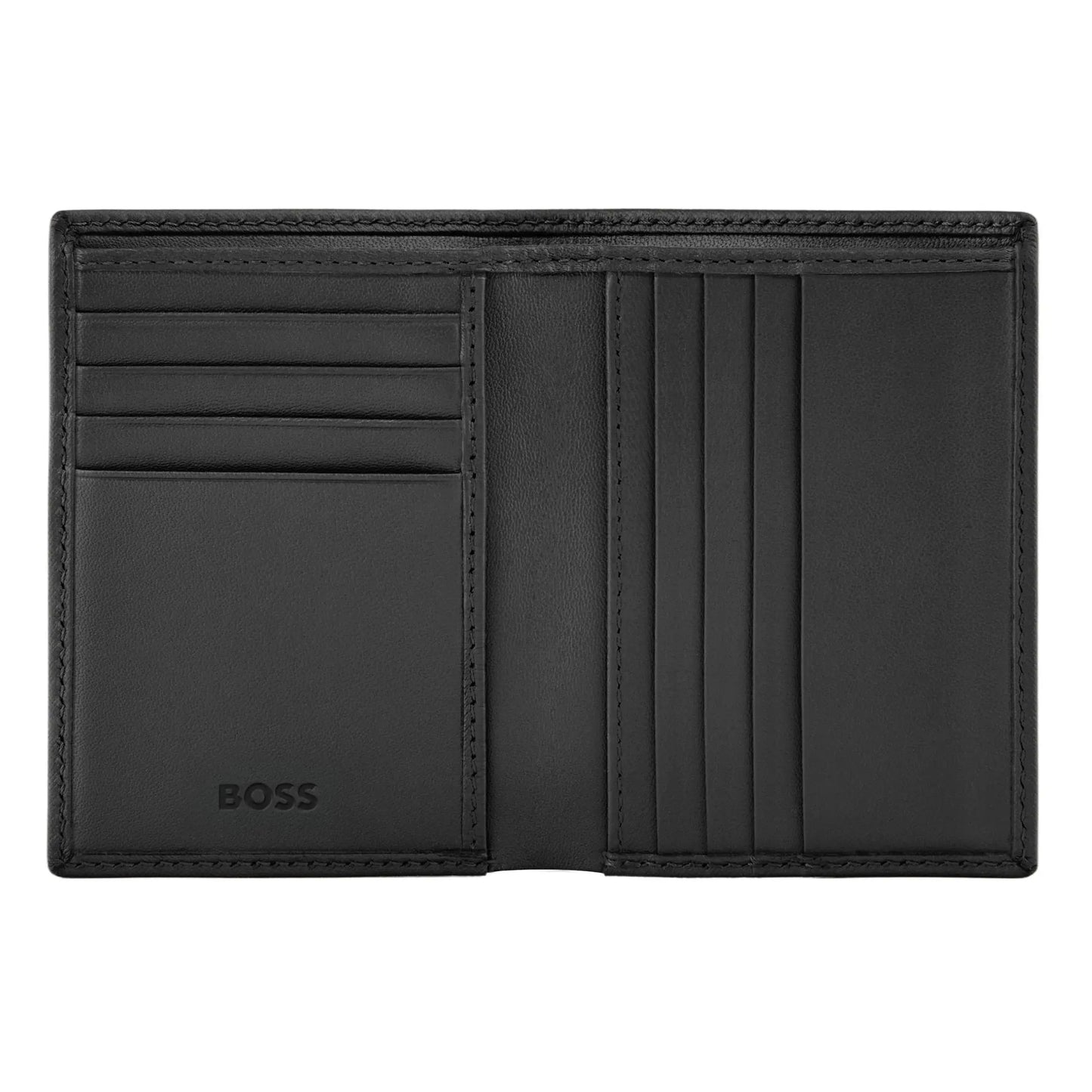 HUGO BOSS HLE526A Καρτοθήκη Double B Saffiano Black Card Holder